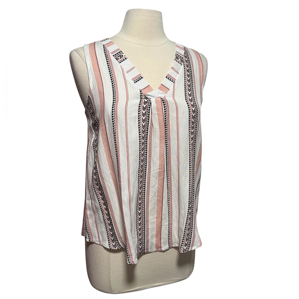 Mine Anthropologie Sleeveless Patterned Lightweight Rayon Top Size Small NWT